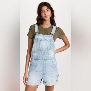 NEW w/TAGS PISTOLA Beatrix Surfrider 100% Cotton Denim Shortalls Size Small